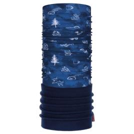Buff ® Crianças Com Aquecedor De Pescoço Polar One Size Funny Camp Navy / Night Blue
