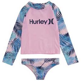 Hurley Rashguard De Menina Manga Comprida Com Zíper Completo Set Set L Pink