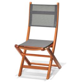 Chillvert Cadeira Dobrável De Tecido E Eucalipto Fsc Napoles 50.65x49.6x93.2cm One Size Wooden / Grey