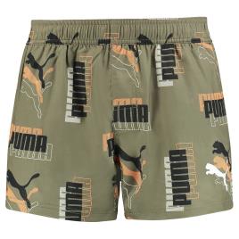Puma Shorts De Natação Logo Print M Moss Green Combo