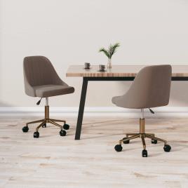 vidaXL Cadeiras de jantar giratórias 2 pcs veludo cinzento-claro