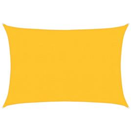 vidaXL Para-sol estilo vela 160 g/m² 3x5 m PEAD amarelo
