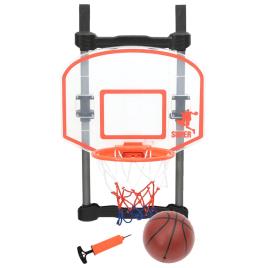 vidaXL Conjunto de basquetebol criança ajustável p/ colocar numa porta