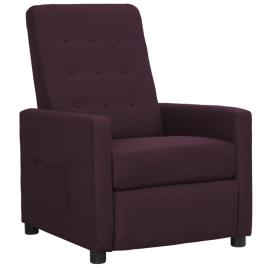 vidaXL Poltrona reclinável tecido roxo