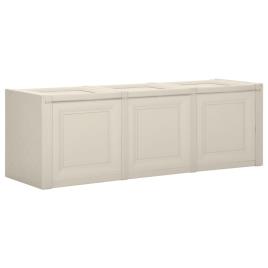 vidaXL Caixa para almofadões 125x40x42 cm 130 L cor creme