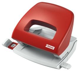Petrus 80 Taladro Perforador Peque?o - Hasta 16 Hojas - Marcas de Formato - Facil Vaciado - Punzones 5.5mm - Color Rojo