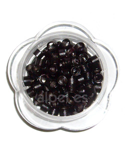 Anillas Canulas para Extensiones Negro 100 Unid