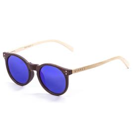 Lenoir Eyewear Oculos Escuros Lenoirne CAT3 Bamboo Arm With Brown Dark Frame With Blue Revo Lens I
