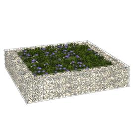 vidaXL Canteiro elevado/cesto gabião 100x100x20 cm aço galvanizado