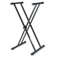 Quiklok T20BK-IC Double Braced Single Tier Keyboard Stand