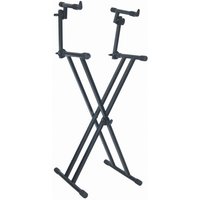 Quiklok T22 Double Braced Adjustable Keyboard Stand with Second Tier