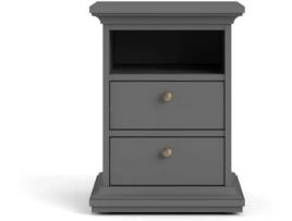 Mesa de Cabeceira DMORA Cinzento (Laminado Lacado - 43.6x58.8x40 cm)