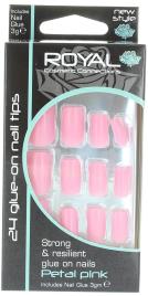 Royal Petite Nails Tips 24Glue-On Strong E Resilient