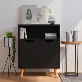 vidaXL Aparador 60x30x72 cm aglomerado preto