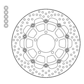 Moto-master Disco De Freio Round Triumph 112271 One Size Black