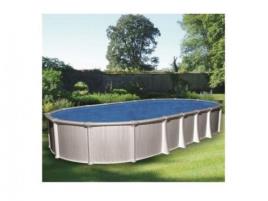 Piscina de AÇO - Superficie - KIT PACIFIC LX Oval 4 c/ Sistema de Filtração e Escada