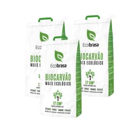 Carvão Ecológio - Biocarvão 17 dm3 - Pack de 3 sacos Biocarvão c/ entrega