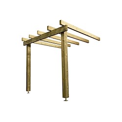 Pérgola de madeira KIT 3X3M PAREDE PERPENDICULAR C1