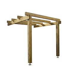 Pérgola de madeira KIT 3X3M PAREDE PARALELA B1