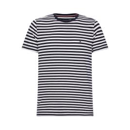 T-shirt slim às riscas