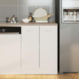 vidaXL Bancada cozinha aglomerado 60x60x2,8cm bege textura de mármore