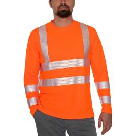 Iq-company Camisa Uv Alta Visibilidade Manga Longa Kl.3 Man 2XL Orange