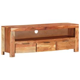 vidaXL Móvel de TV 110x30x40 cm madeira de acácia maciça