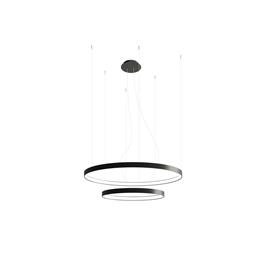 Candeeiro suspenso led rio 2 55/78 preto 80w 3000k