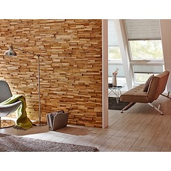 Revestimento de parede de madeira 3D ULTRAWOOD TEAK FIRENZE