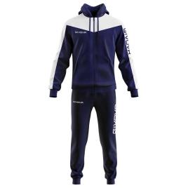 Givova Traje De Treino Roma 10-12 Years Blue / White