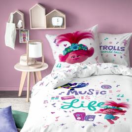 Trolls Conjunto capa de edredon + fronha, Trolls Music