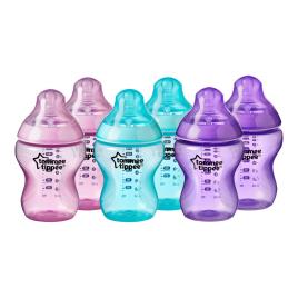 Tommee Tippee Lote de 6 biberões, closer to nature de 260 ml 
