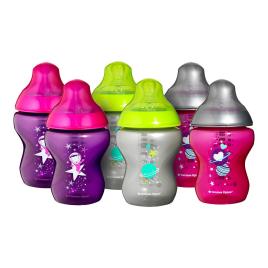 Tommee Tippee Lote de 6 biberões, closer to nature de 260 ml 
