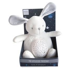 Doudou Et Compagnie Luz de presença musical, coelho, 20 cm 