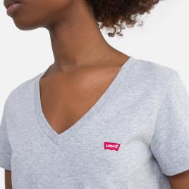 Levis T-shirt de mangas curtas, decote em V, logótipo à frente