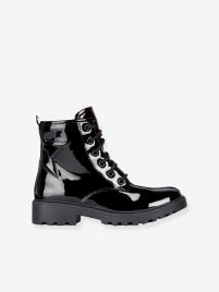 Botas para criança, J Casey Girl Q da GEOX® preto escuro liso  