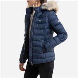 Tommy Jeans Blusão curto, com fecho e capuz