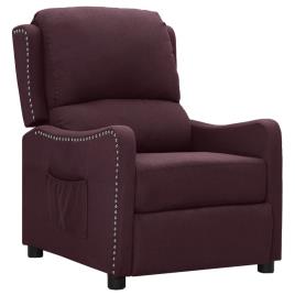 vidaXL Poltrona reclinável tecido roxo