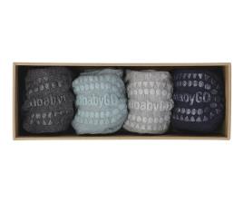 Box 4 meias Sola Antiderrapante Dusty Blue