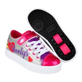 Heelys Sapato X2 Snazzy X2 EU 34 Silver / Rainbow / Heart