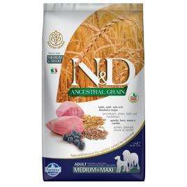 Farmina N&D Ancestral Grain Adult Medium & Maxi com borrego para cães - 12 kg