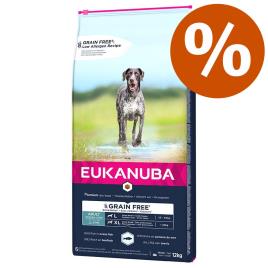 Eukanuba ração 3 kg a 15 kg com desconto! - Grain Free Puppy raças grandes com salmão - 3 kg