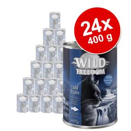 Wild Freedom Adult comida húmida para gatos 24 x 400 g - Pack económico - NOVO: Wild Hills - Pato e frango