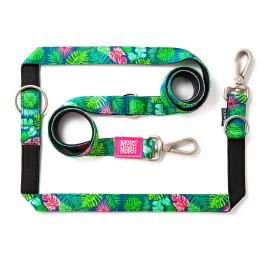 Trela ajustável Max & Molly Tropical para cães - Tamanho M: C 200 cm x L 2 cm