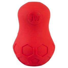 JW Tumble Teez brinquedo interativo para cães - M: 6,5 cm de diâmetro, vermelho