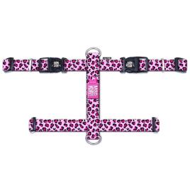 Peitoral Max & Molly Leopard Pink para cães - Tamanho L: contorno peito 70 cm-98 cm