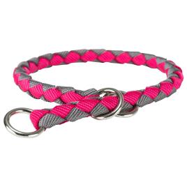 Coleira antipuxões Trixie Cavo fúcsia e grafite para cães - Tamanho L-XL: circuferência do pescoço 52 cm-60 cm, diâmetro 18 mm