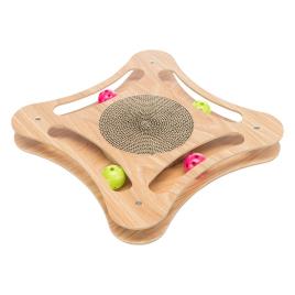 Almofada arranhadora Trixie com estrutura de madeira para gatos - C 35 cm x L 35 cm x A 4 cm