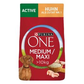 Purina One Medium/Maxi Active frango - Pack económico: 2 x 7 kg