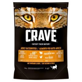 Crave Adult com peru e frango ração para gatos - Pack económico: 5 x 750 g